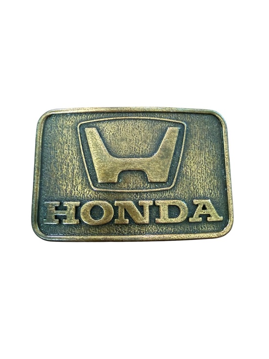 Vintage Other - Vintage Honda Brass-Tone Logo Belt Buckle Gold Tone Rectangle